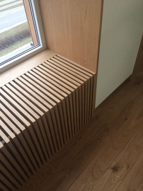 cache radiateur bois